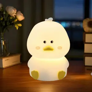 LED Cute Duck Night Light, Kawaii Duck Lamp, Desk Decor, Cute Stuff, Squishy Duck Light, 8 Colors Table Lamp, USB Rechargeable, Ideal Funny Gifts