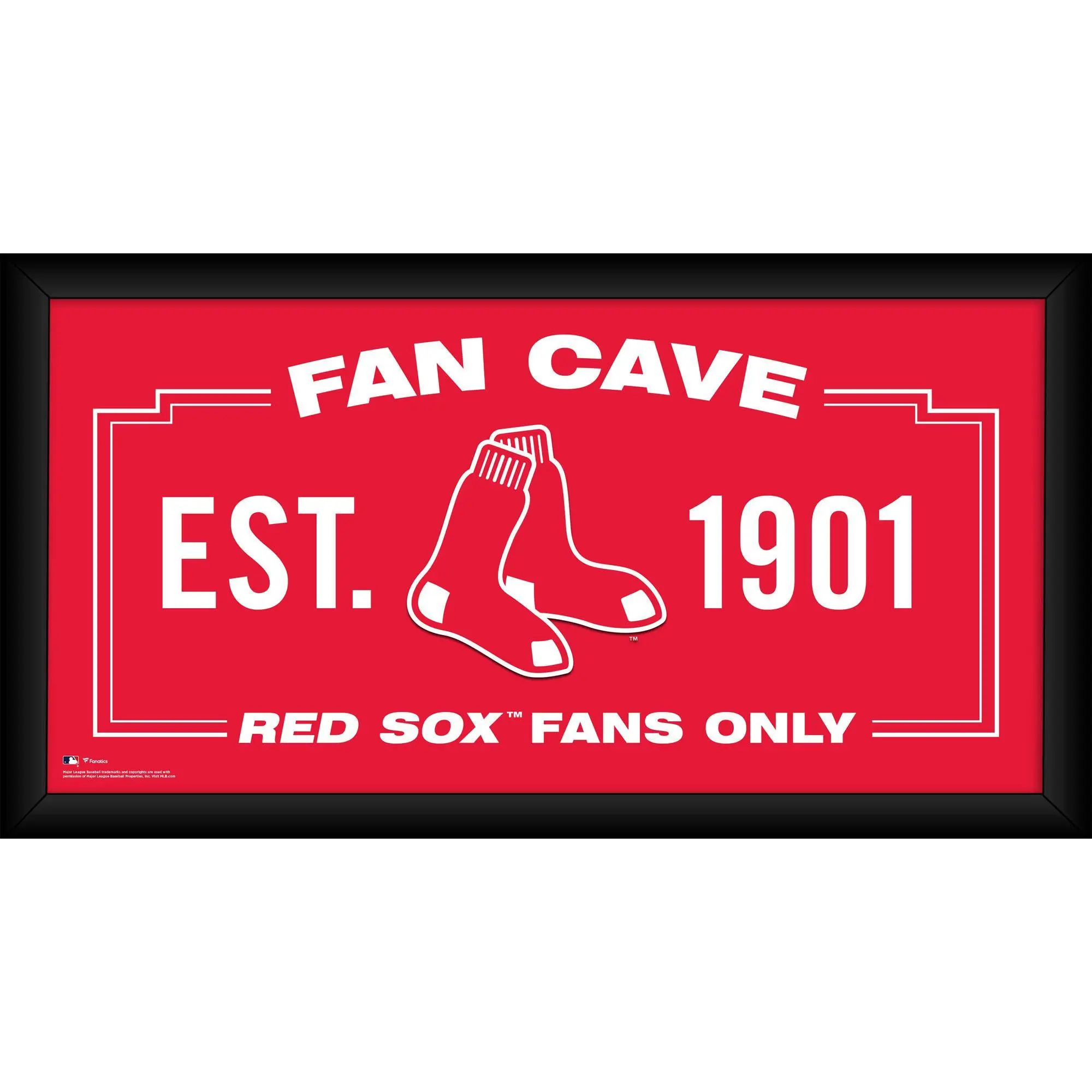 Boston Red Sox Framed 10" x 20" Fan Cave Collage - MLB Memorabilia