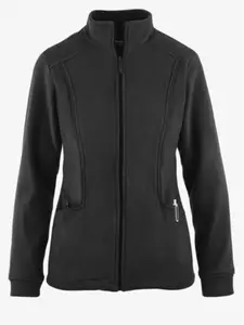 Butter-Soft STRETCH Women's 2-Pocket Zip Front Fleece Scrub Jacket