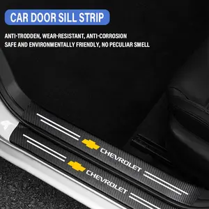 Car Accessories Car Door Sill Protector Welcome Pedal Decoration Stickers For Chevrolet Cruze Malibu Colorado Suburban Equinox