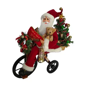 Santa's Workshop 17" Cycling Santa