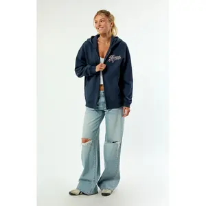 WILD COLLECTIVE Women's x MLB Detroit Tigers Zip Up Hoodie