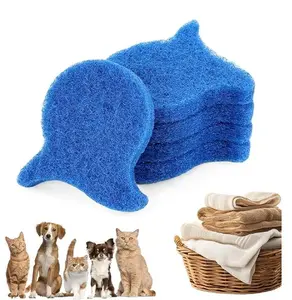 Pet Hair Remover for Laundry Reusable Dog & Cat Fur Catcher Tool Effectively Removes Pet Hair Lint and Dander from Bedding and Clothing Suitable for Washing Machines Dryer Blue Simple to Use Versatile Cleaning Gentle on Clothes - Filter