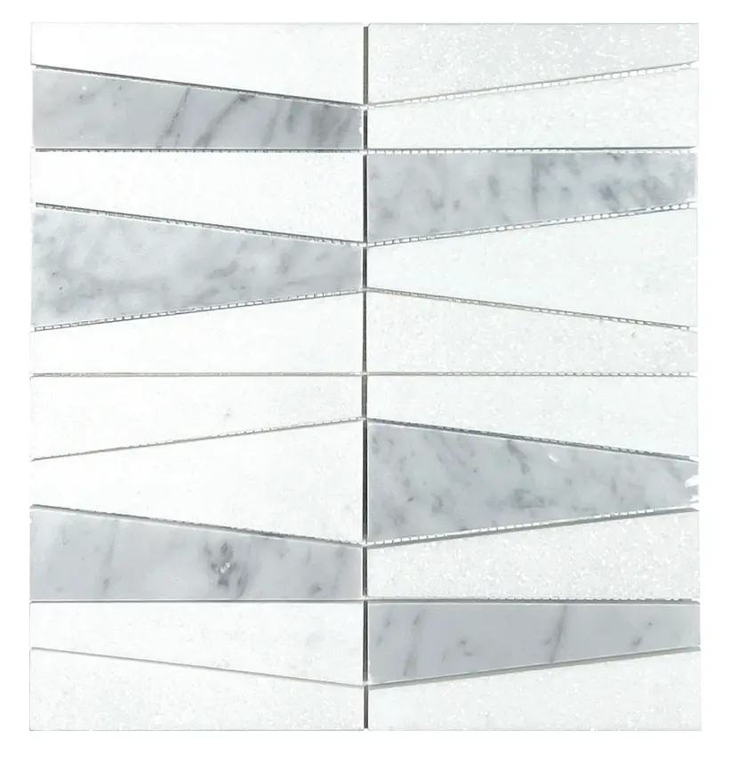 Trapezoid Carrara and Thassos Mosaic