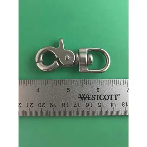 316 Stainless Steel 3/8" Trigger Snap with Swivel End Marine Grade Polished