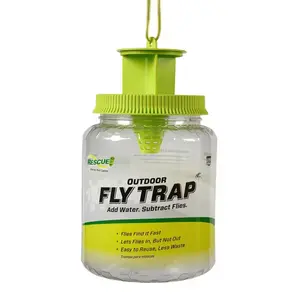 Outdoor Reusable Fly Trap Canister - Add Water Subtract Flies - Easy to Reuse Less Waste