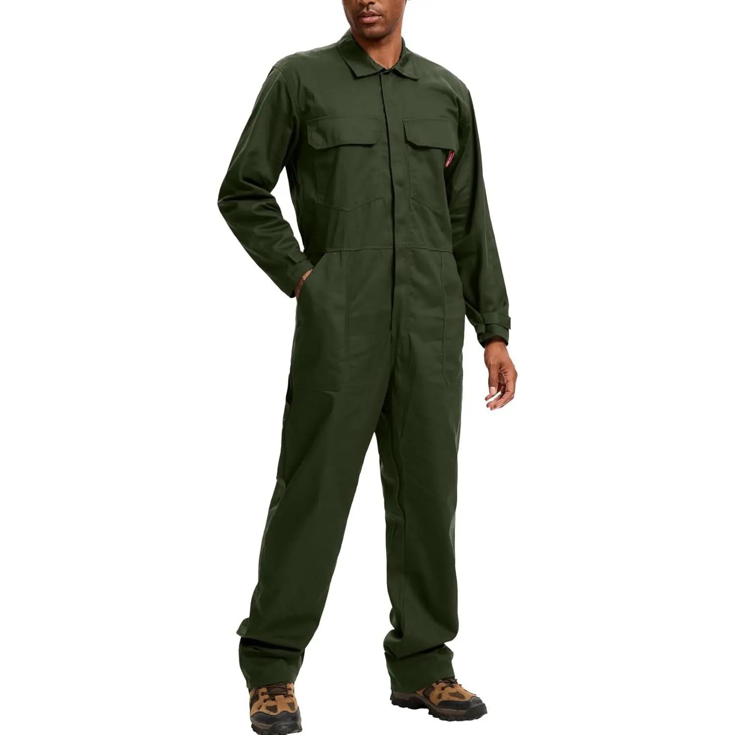 Men's Coveralls Long Sleeve 100% Cotton Twill Workwear Jumpsuit Relaxed Fit(Gift)