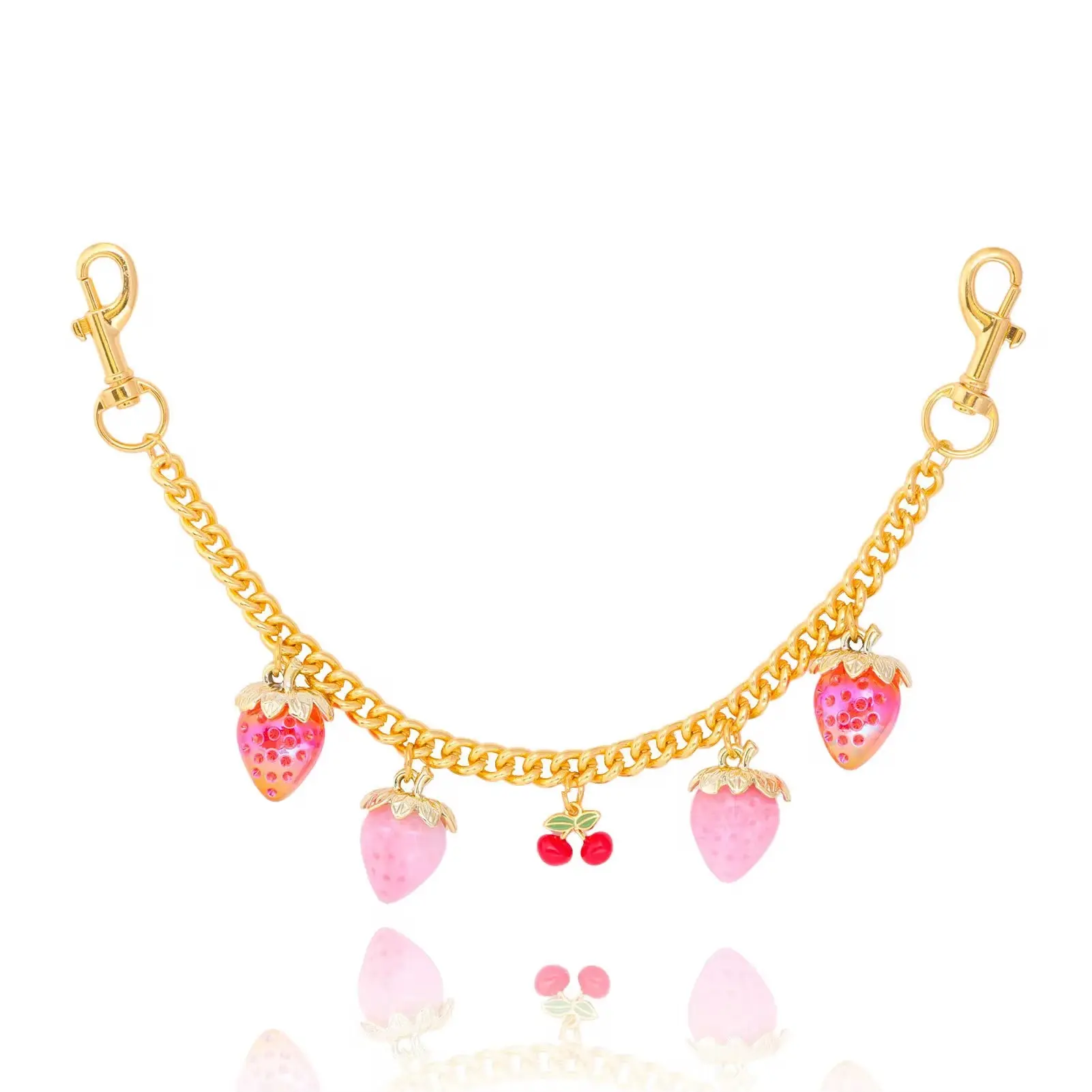 Strawberry bag charm