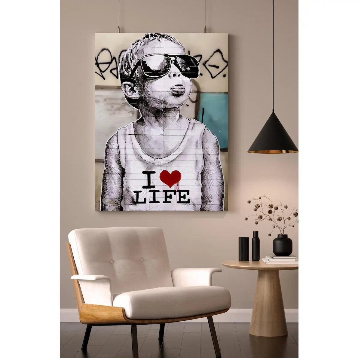 I Love Life Banksy Poster