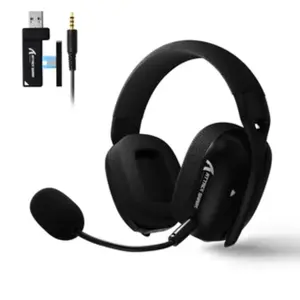 ATTACK SHARK L80PRO Wireless Gaming Headset, Lightseed Tech Built-in & Detachable Dual Microphone, Lightweight Wireless Gaming Headphones with Tri-Mode(2.4GHz USB C&A Dongle/BT/Wired) for PC Mac Switch Win