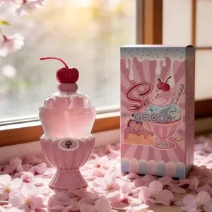 Women's 100ml Pink Cute Ice Cream Sundae EDP Perfume - Premium Middle Eastern Exotic Fruity Floral Scent, Juicy Sweet Notes, Daily Use Fragrance, EDP Perfume Fragrance, Mothers Day Gift