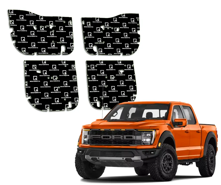 SoundSkins | 2021+ Raptor 4-Door Compatible Sound Deadening Vehicle Specific Kit | SSK-RAP4DRV2 | 3 Layers (Acoustic Foam, Foil, Rubber Butyl), 30 sq ft