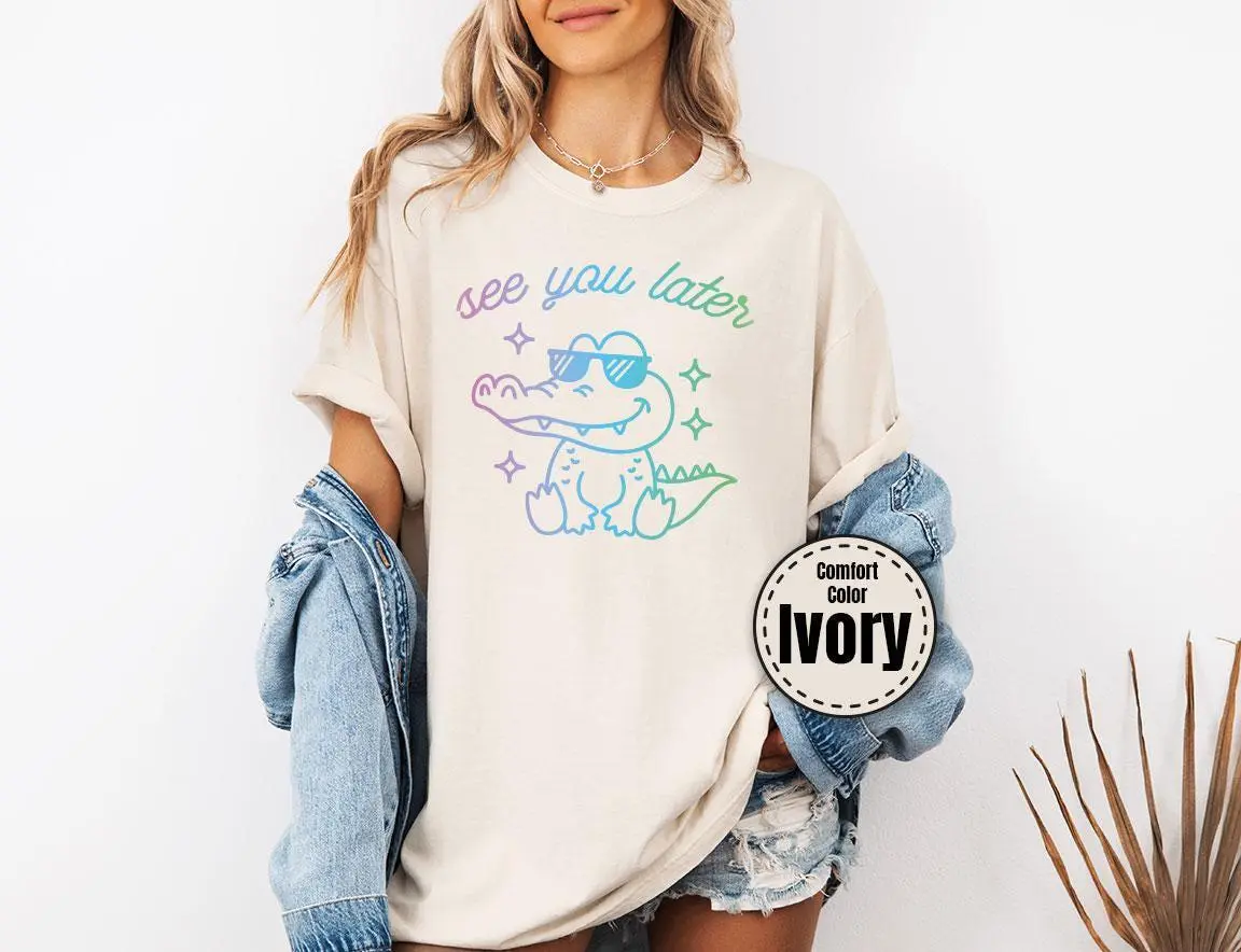 Funny Teacher Comfort Colors Shirt See You Later Alligator Teacher Summer Tee Last Day Of School Teacher Shirt End Of Year Teacher Shirt