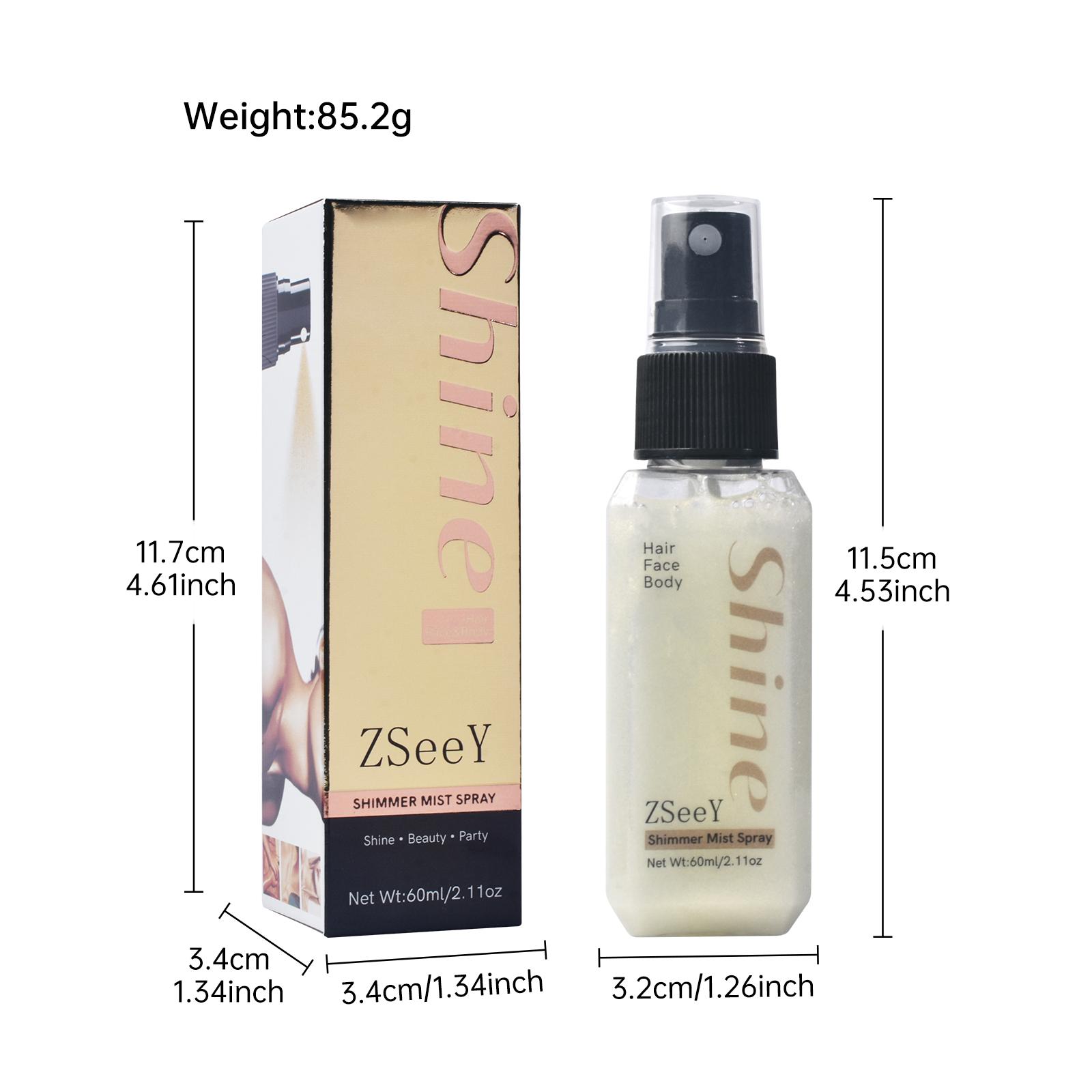 2000 plus bough ZSeeY Shimmer Mist Spray Multi Purpose Shimmer Spray for Face Body Hair Collarbone Diamond Glow Finish Lightweight Long Lasting Easy Makeup Eyeshadow Matte Monochrome Silky Cosmetic Blend Powder shaped lipstick flawless sample women