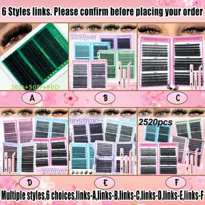 Cluster False Lashes, Multiple Styles, D-Curl, Easy DIY Personal Lashes, Perfect for Daily Use, Parties, Travel, Gift Idea