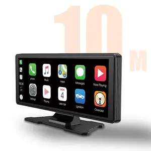 10.26 Inch Wireless Car Display, Car Radio Multimedia Player, Portable Car Radio Multimedia Player, Support Camera, Car Electronics Accessories