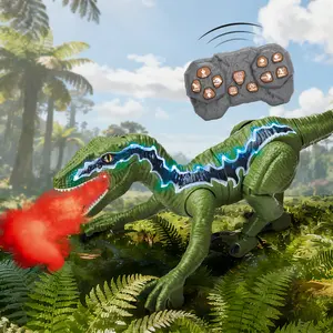 Electric Remote Control Dinosaur Toy, Multi-Directional Movement, Spray, Walks, Dances, LED Lights, Music, Rechargeable, Ideal Gift for Kids