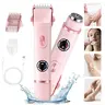 2 in 1 epilator, Women Electric Shaver Bikini Trimmer With Dual Head for Women IPX7 Waterproof Face & Body Silky Smooth Hair Removal USB Rechargeable Lightweight Epilator Electric Razors for Bikini Underarm Leg Arm Body Face campingessentials