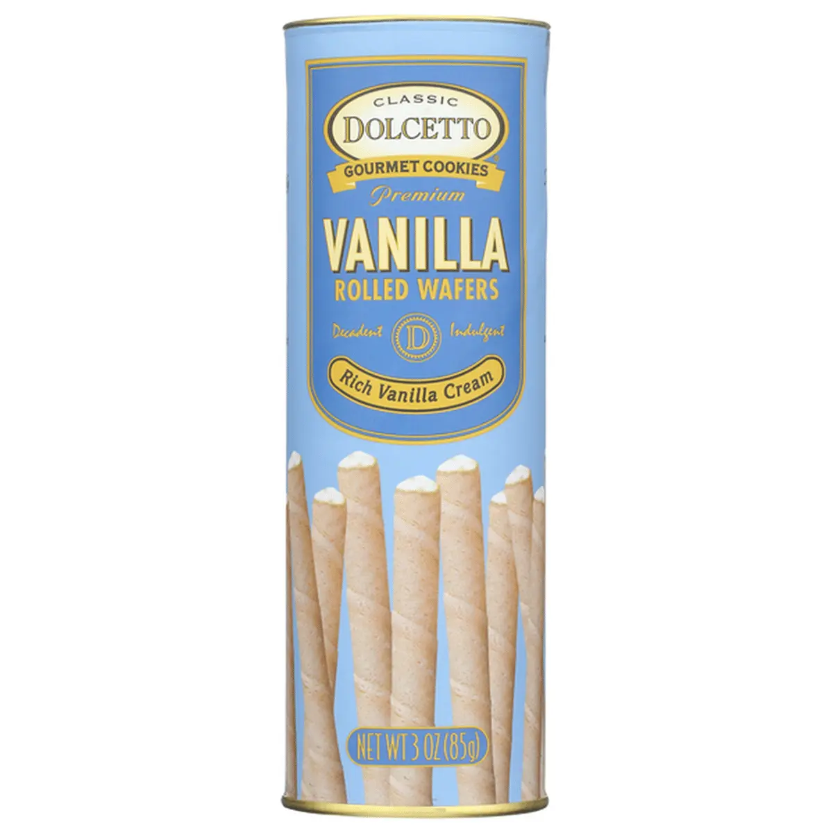 Dolcetto Vanilla Rolled Wafers 3oz