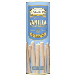 Dolcetto Vanilla Rolled Wafers 3oz