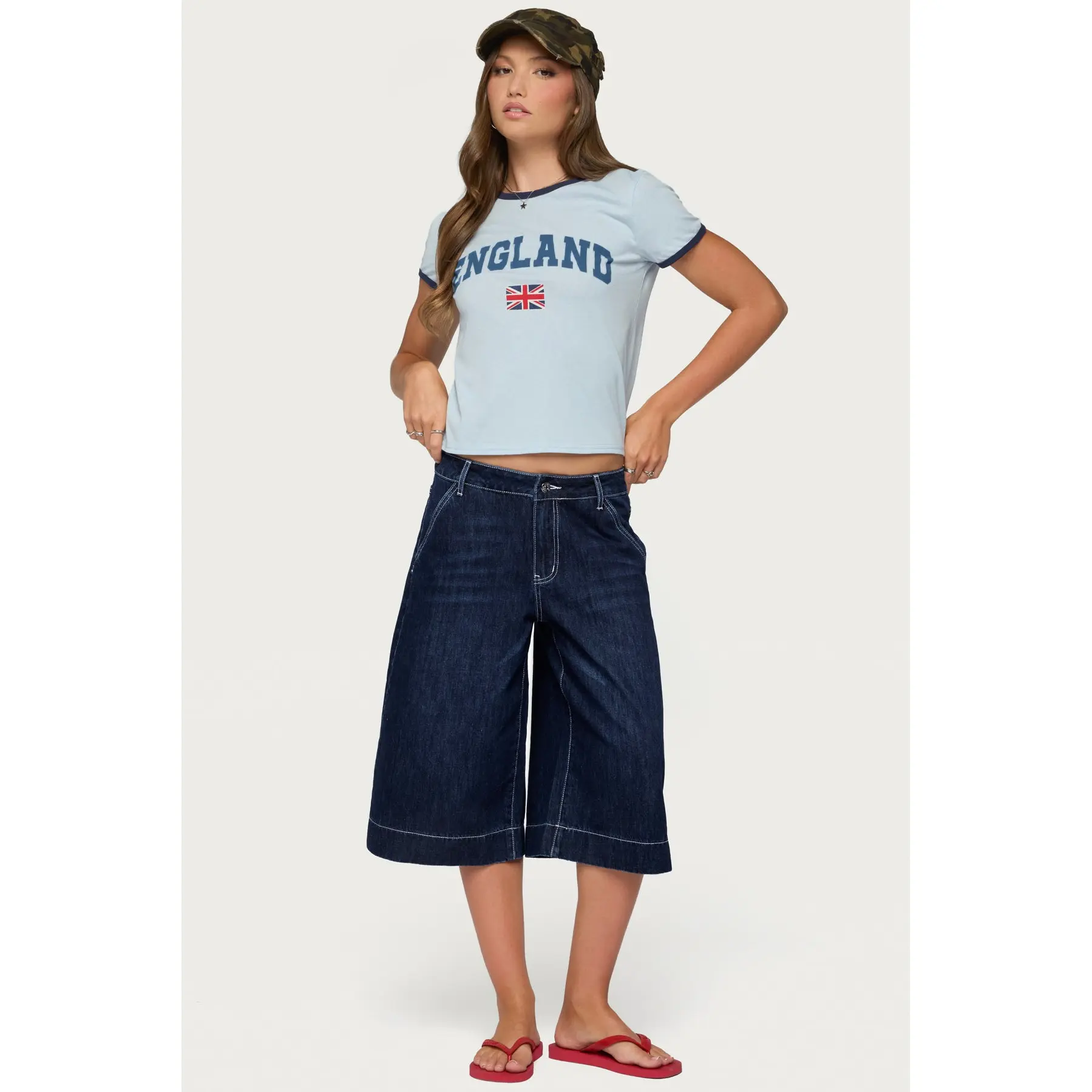 Letty Low Rise Denim Bermuda Shorts