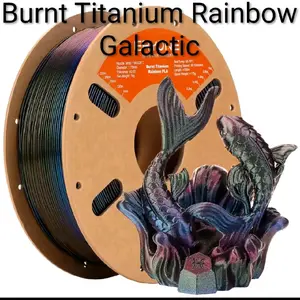 Burnt Titanium Rainbow PLA Filament – Galactic / Interstellar / Stargazer / Wormhole – 1KG 3D Printer Filament