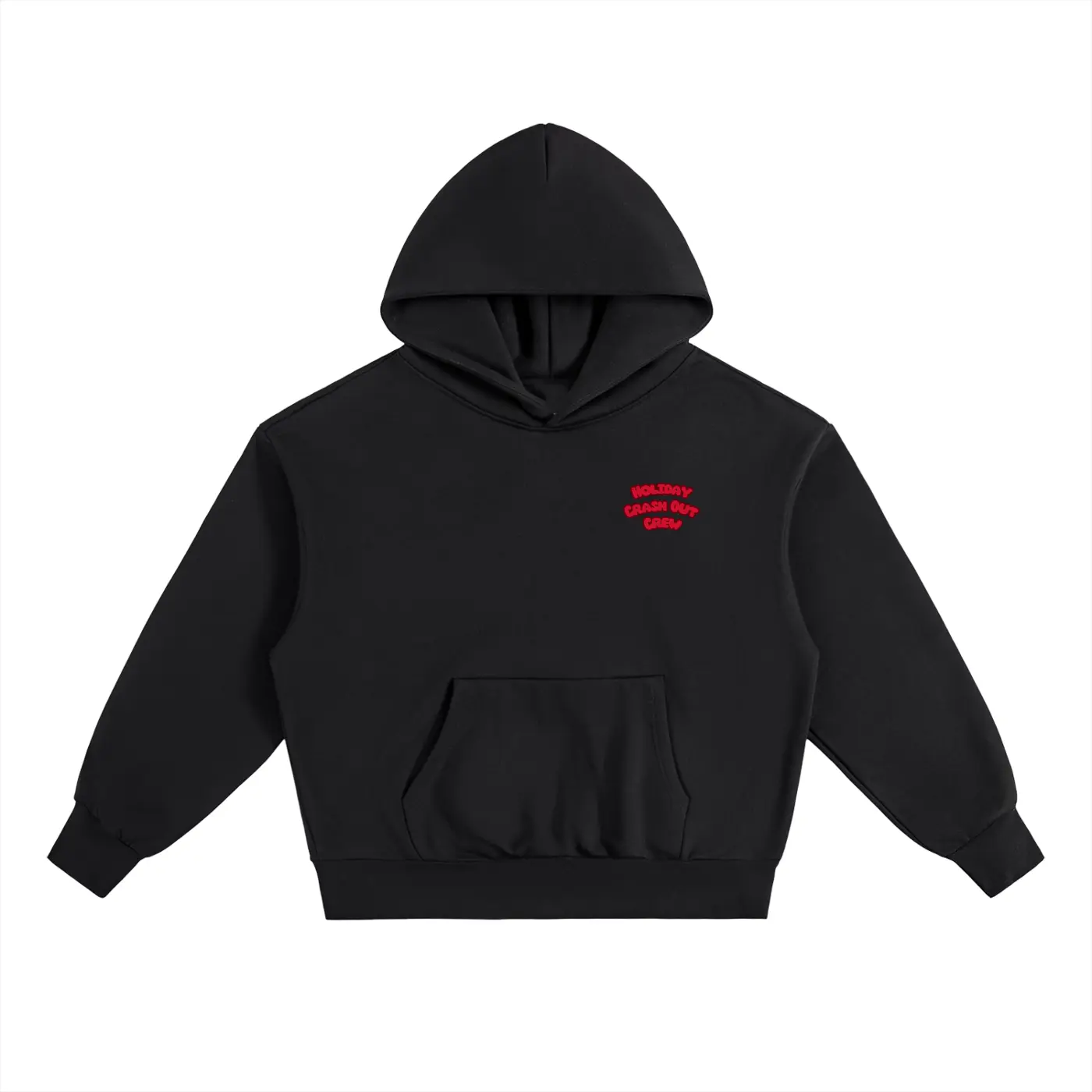 Adult Holiday Crash Out Crew Hoodie - Unisex Essential Heavyweight Fleece Hoodie