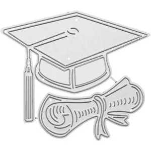 Graduation Cap for Card Making, Congratulations Graduation  Dies Metal Template Molds for DIY Scrapbooking Photo Album Decorative Embossing Paper Dies for Card Making Templated