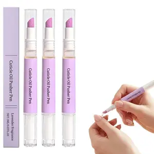 4-in-1 Cuticle Pusher Pen, Cuticle Oil Pen with Ceramic Tip and Micro-Dosin Oil, Repair Nourish Nails Cuticle Remover Nail Care Pen for Hangnails Dry & Damaged Nails
