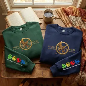 The Hunger Games 2026 Embroidered Sweatshirt and Hoodie, Mellark Everdeen Apothecary Odair Fisheries, Bookish Crewneck