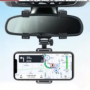 Universal 360 Rotation Car Rear View Mirror Mount Stand GPS Cell Phone Holder for Smartphones - Cellphone