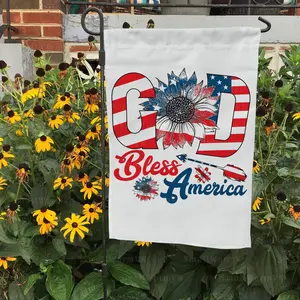 God Bless America 4Th Of July Flag, Red White Blue Flag, American Independence Day Flag, Happy Independence Day Garden Flag, Fgb495 45799 403