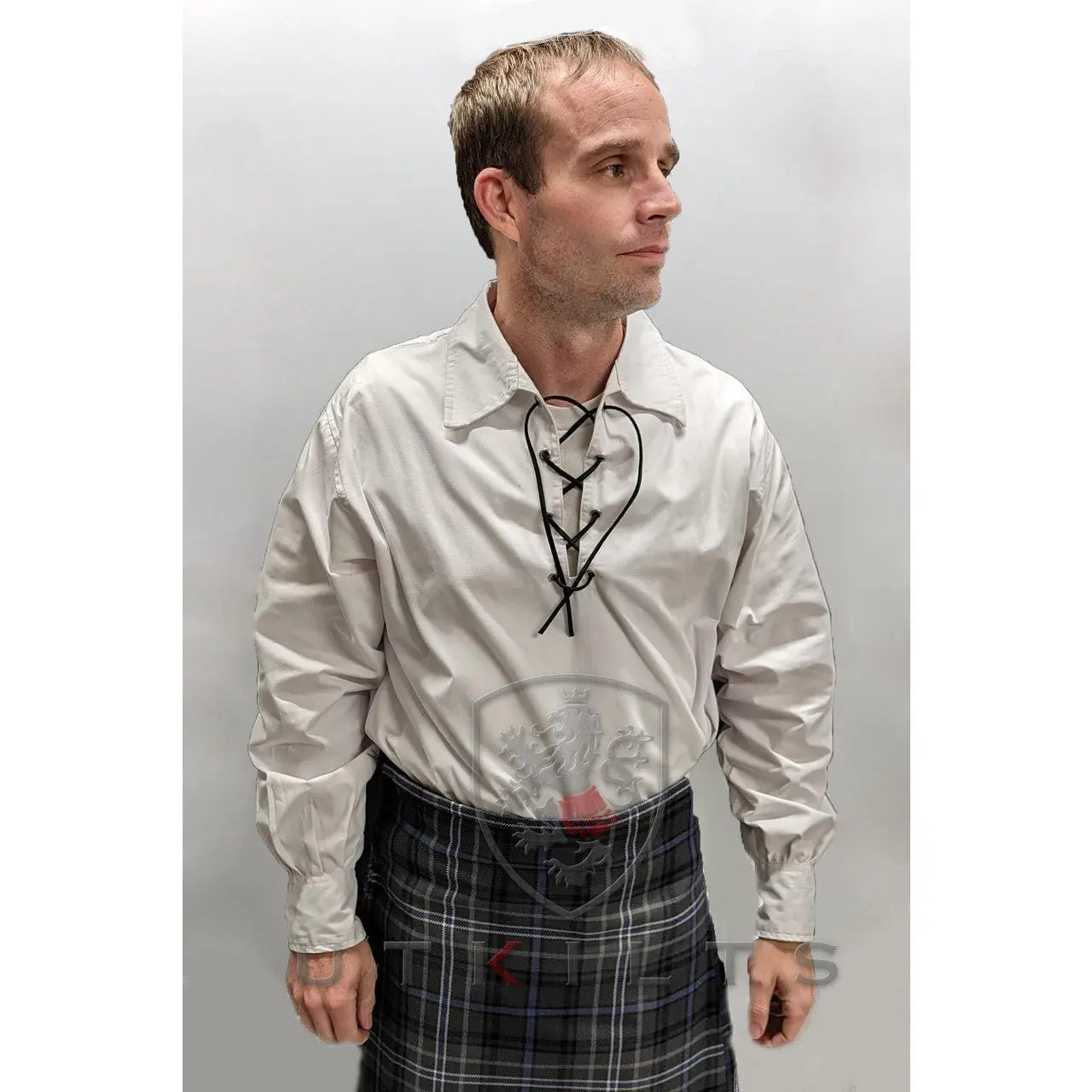 Ghillie Shirt – Jacobite, White Long Sleeve