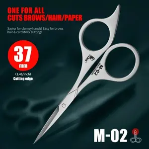 Professional Stainless Steel Scissors, Ergonomic Design, High Precision Blade, Sharp Durable, Ideal for Brows, Lashes, Hair, Eyebrow Hair Trimmer, Perfect Gift, Beauty Equipment