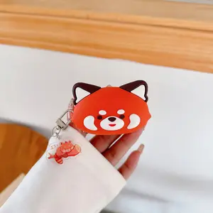 1 little panda shaped headphone case, drop resistant and durable silicone headphone case, Apple wireless Bluetooth earbuds headphone case, suitable for AirPods 1/2/3/4/pro/pro 2/pro 3