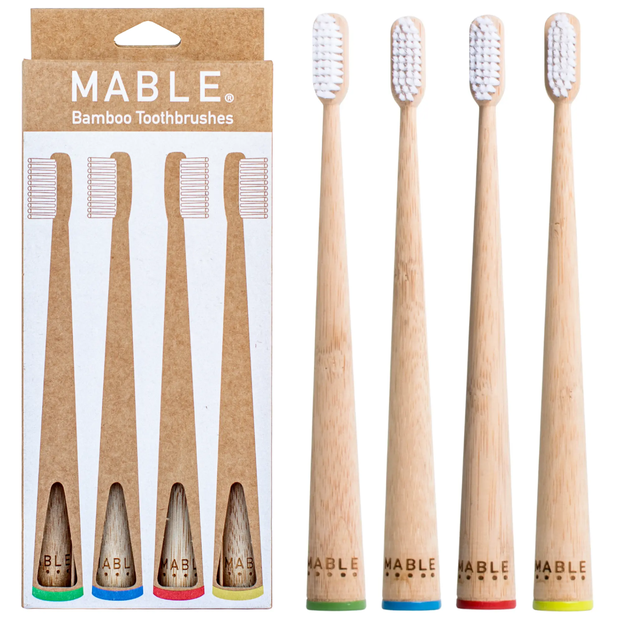 Bamboo Toothbrushes - 4 Pack Bamboo Toothbrushes - 4 Pack