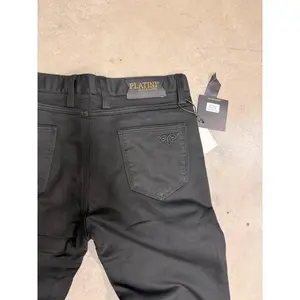 Men's Black Cotton Stretch Twill Pants