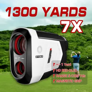 ZYDAR Z1 Golf Rangefinder with Slope 1300 Yard Range Laser Rangefinder 7X Magnification Flag Locking with Pulse Vibration Magnetic Aspherical Lens Tournament Legal Weather Resistant