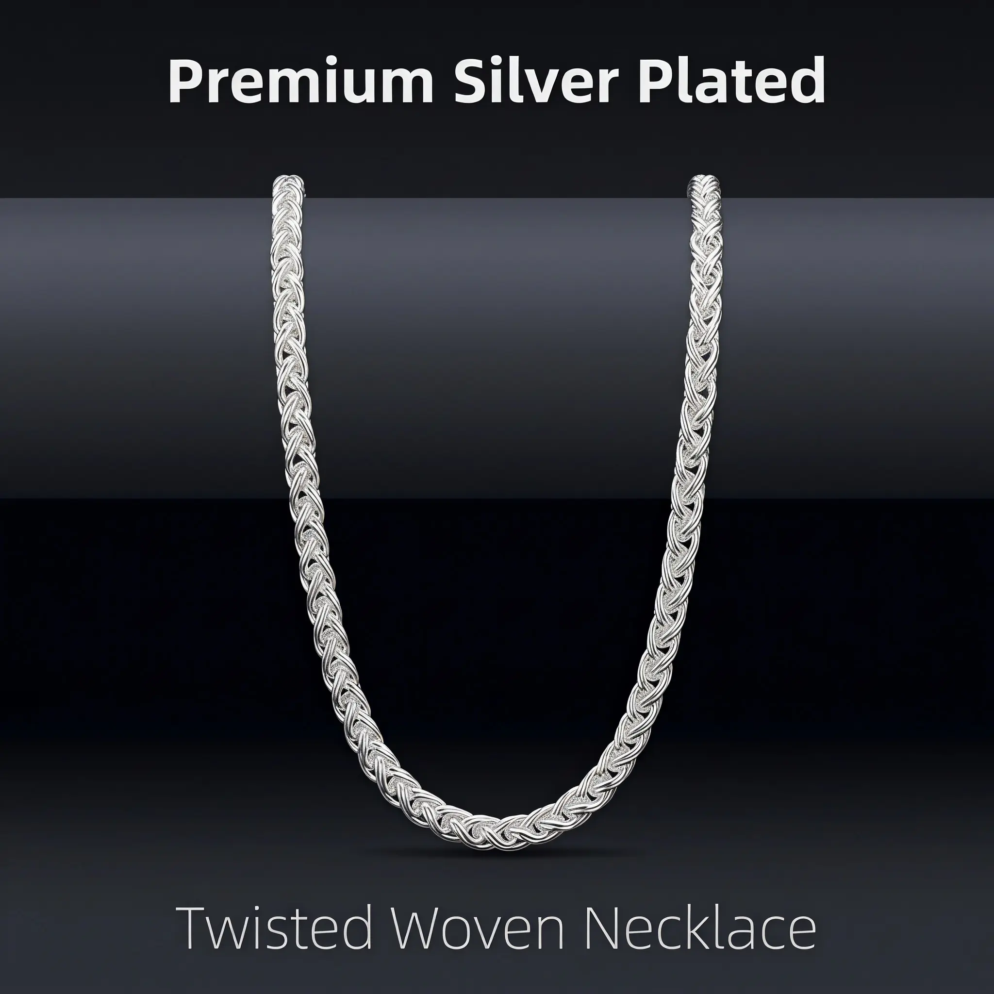 Bestselling 925 Silver Plated Foxtail Chain Necklace, 6mm Wide, 55/60cm Thick Chain for Men & Women, Anti-Tarnish & Fade-Resistant, Hypoallergenic Everyday Jewelry, Timeless Design & Versatile Style, Perfect Gift for Your Loved One
