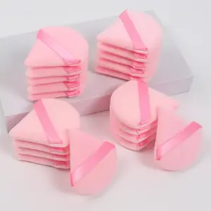 30pcs/10Pcs/5Pc Triangle Velvet Puff, Face Powder Puff, Reusable Makeup Puff, Face & Eye Makeup Powder Puff, Soft Foundation Powder Puff, Powder Makeup Tool, Makeup Accessories, Makeup Sponge, Christmas Gift, Gift For Her