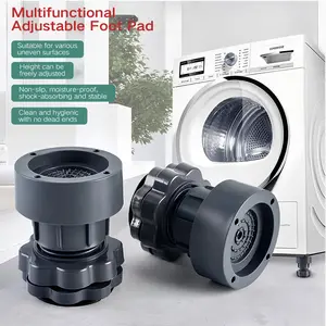 Universal Heightening Pad for Washing Machine Base, Anti Vibration Riser Pads for Washing Machine, Adjustable Washer Dryer Leveling Stand for Pedestals Protection (4)