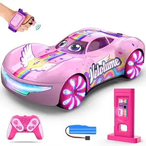 Electric Remote Control Stunt Car, Light/music Dual Spray, New Energy Stunt Single/dual Remote Control Toy, Includes Battery, Aa/aaa Required, Rc Stunt Cars