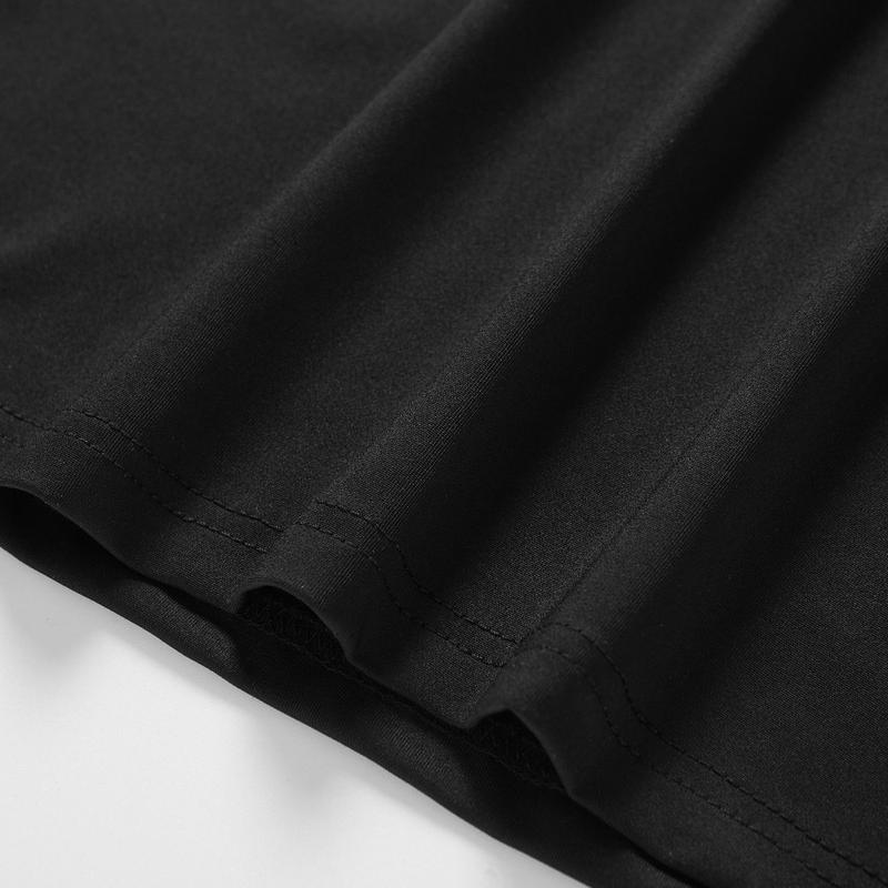 Men's 5 PCS Black Compression Tank Tops Set Slim-Fit Athletic Gym Vest for Bodybuilding & Daily Wear Quick-Dry Ice Silk Material Running Clothing Sports Jersey