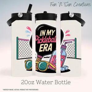 In My Pickleball Era Tumbler – 20oz Skinny, Water Bottle or 4-in-1 Can Cooler – Pickleball Gift for Women, Cute Pickleball Cup  Drinkware