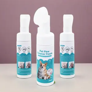 Pet Paw Cleaner Foam 150ml | No-Rinse Foaming Brush | Moisturizing & Anti-Crack | Dogs & Cats