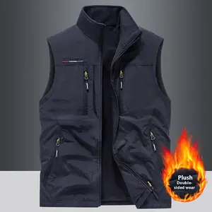 Men's Autumn and Winter Fleece-Lined Thick Double-Sided Wear Work Vest - Trendy Versatile, Skin-Friendly Comfortable, Windproof Waterproof, Suitable for Daily Layering