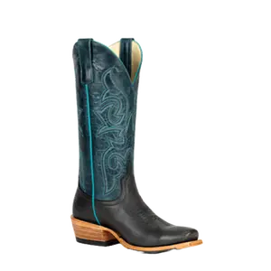 Macie Bean Ladies Top Hand Navy Explosion Square Toe Boots M9507