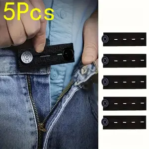 Elastic waistband extender, adjustable zipper expanders for jeans cuffs, homemade clothing accessories suitable for both men and women