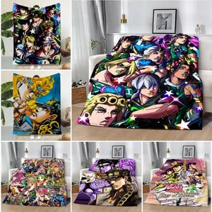Jojo Anime Printed Blanket Picnic Blankets Warm Blanket Soft and Comfortable Blanket Home Travel Birthday Gift