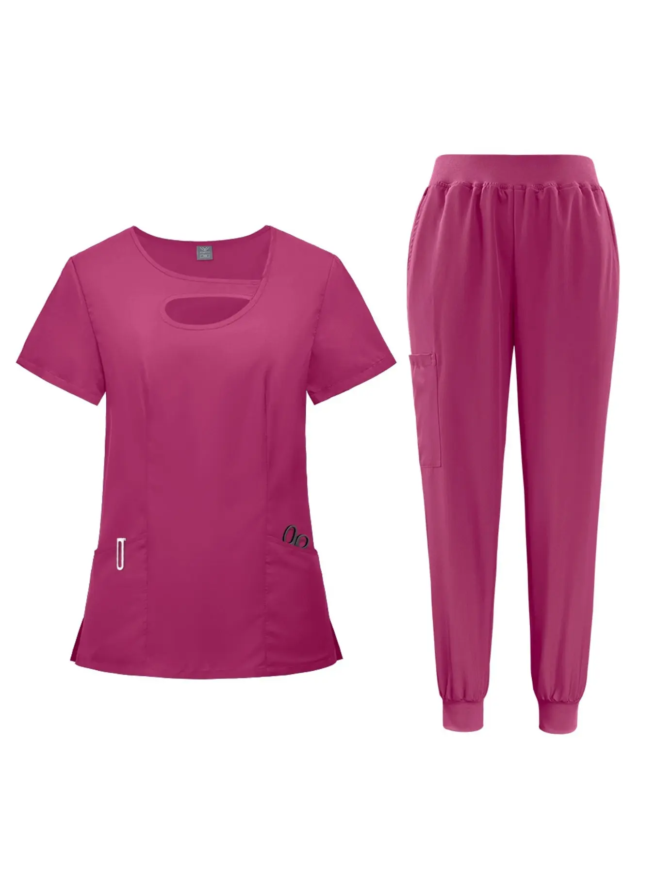 Handwashing Clothes Dental Dental Hospital Quick Drying Short Sleeves European and American Nurse Workwear Uniforms Suit Multi-colored Female Occupation